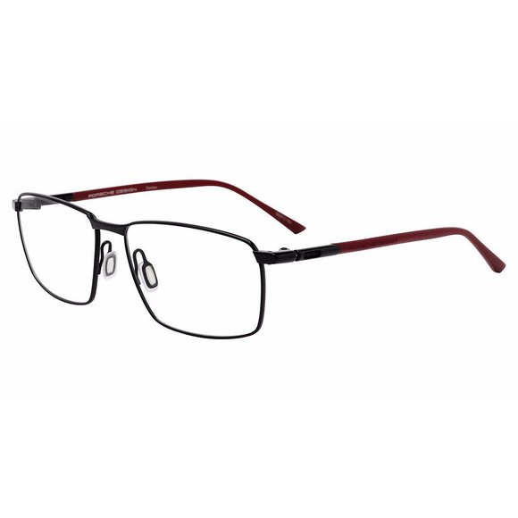 PORSCHE DESIGN P8766 Eyeglasses Eye Glasses A000 BLACK--RED-TITANIUM Authentic N